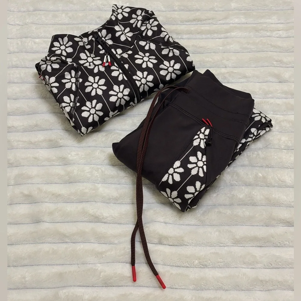 Offline Aerie Warmup high waisted pocket legging & quarter zip matching set, XS